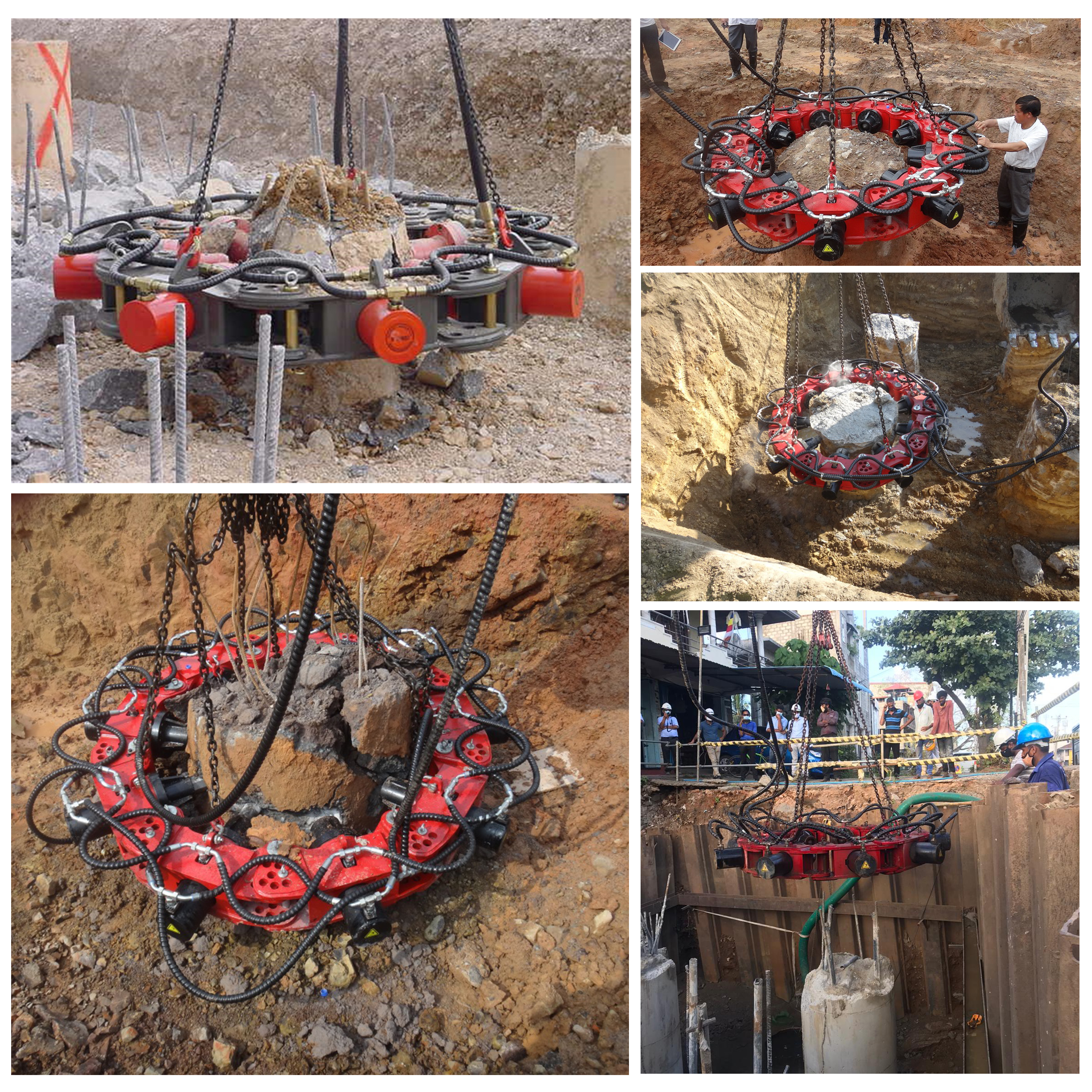 SP600-8 Máquina de Oile de triturador de corte redondo de hormigón hidráulico para excavadora